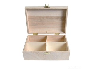 ARTEMIO ΞΥΛΙΝΟ ΚΟΥΤΙ ΜΕ ΤΕΣΣΕΡΑ ΧΩΡΙΣΜΑΤΑ 20x14x8cm TEA BOX 1214001012
