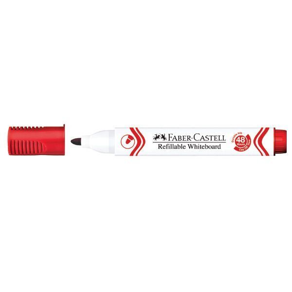 FABER CASTELL ΜΑΡΚΑΔΟΡΟΣ ΑΣΠΡΟΠΙΝΑΚΑ ΕΠΑΝΑΓΕΜΙΖΟΜΕΝΟΣ ΚΟΚΚΙΝΟΣ 254021