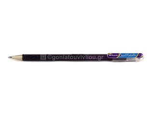 PENTEL ΣΤΥΛΟ GEL DUAL METALLIC GLITTER (ΓΚΛΙΤΕΡ) K110DV ΜΩΒ ΜΕ ΜΩΒ