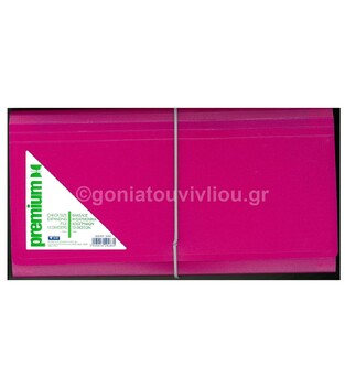 PREMIUM ΝΤΟΣΙΕ ΦΥΣΑΡΜΟΝΙΚΑ ΓΡΑΜΜΑΤΙΟΘΗΚΗ 26Χ14 13 ΘΕΣΕΩΝ ΜΕ ΛΑΣΤΙΧΟ ΕΠΙΤΑΓΩΝ ΦΟΥΞΙΑ ΡΟΖ 29483
