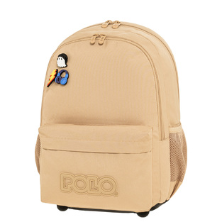 POLO ΣΧΟΛΙΚΗ ΤΣΑΝΤΑ ΣΑΚΙΔΙΟ ΠΛΑΤΗΣ ΔΗΜΟΤΙΚΟΥ PINS ΜΠΕΖ ΩΧΡΑ 20lt 901059 7700