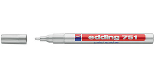 EDDING 751 ΜΑΡΚΑΔΟΡΟΣ ΑΝΕΞΙΤΗΛΟΣ ΛΑΔΙΟΥ PAINT MARKER 1MM ΑΣΗΜΙ No54