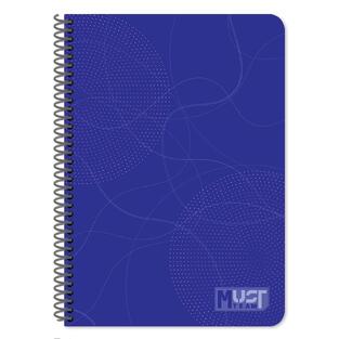 MUST TEAM ΤΕΤΡΑΔΙΟ ΣΠΙΡΑΛ 17x25cm 4 ΘΕΜΑΤΩΝ ΠΕΡΦΟΡΕ ΜΕ ΤΡΥΠΕΣ PP 120φ ΜΩΒ 587590