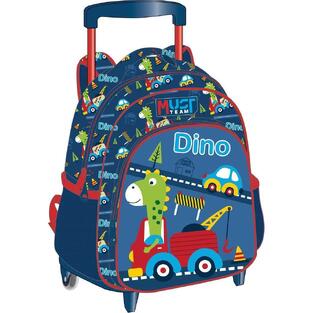 MUST TEAM ΣΧΟΛΙΚΗ ΤΣΑΝΤΑ ΣΑΚΙΔΙΟ TROLLEY ΤΡΟΛΕΙ ΝΗΠΙΑΓΩΓΕΙΟΥ 2 ΘΗΚΕΣ LITTLE DINO 586237