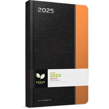 2025 ΗΜΕΡΟΛΟΓΙΟ ΗΜΕΡΗΣΙΟ 13x21cm DUETTO ΜΑΥΡΟ / ΠΟΡΤΟΚΑΛΙ 625111384 (UNIPAP)
