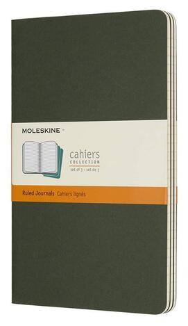 MOLESKINE ΣΗΜΕΙΩΜΑΤΑΡΙΟ LARGE (13x21cm) SOFT COVER MYRTLE GREEN RULED JOURNALS CAHIERS (ΣΕΤ ΤΩΝ ΤΡΙΩΝ) (ΡΙΓΕ)