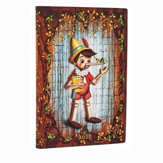 2027 ΗΜΕΡΟΛΟΓΙΟ ΕΒΔΟΜΑΔΙΑΙΟ PAPERBLANKS FLEXIS MINI 9,5x14cm PINOCCHIO FE19955