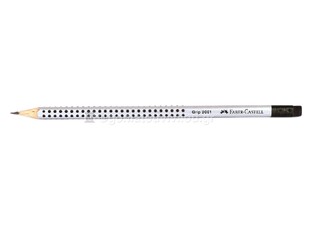 FABER CASTELL ΜΟΛΥΒΙ ΜΕ ΓΟΜΑ GRIP 2001 ΓΚΡΙ HB 117200