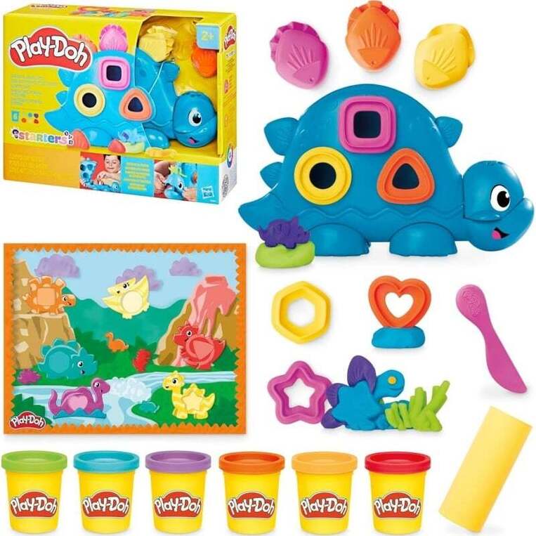 HASBRO PLAY DOH ΣΕΤ ΠΛΑΣΤΟΖΥΜΑΡΑΚΙΑ SHAPES AND COLORS DINO G0491