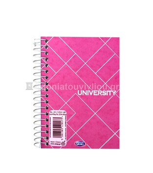 SKAG ΣΗΜΕΙΩΜΑΤΑΡΙΟ ΣΠΙΡΑΛ 10,5x14,8cm 4 ΘΕΜΑΤΩΝ 160φ No22 UNIVERSITY FOIL ΡΟΖ 120173