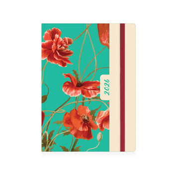 2026 ΗΜΕΡΟΛΟΓΙΟ ΗΜΕΡΗΣΙΟ ΛΟΥΛΟΥΔΙΑ 12x17cm ΚΟΚΚΙΝΕΣ ΑΝΕΜΩΝΕΣ ΜΕ ΛΑΣΤΙΧΟ 083 (EKDOSIS)