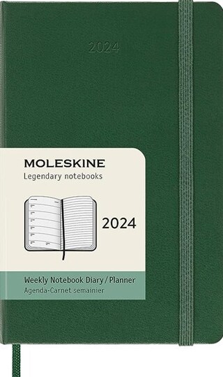 2024 ΗΜΕΡΟΛΟΓΙΟ MOLESKINE POCKET (9x14cm) HARD COVER MYRTLE GREEN WEEKLY DIARY (ΕΒΔΟΜΑΔΙΑΙΟ ΗΜΕΡΟΛΟΓΙΟ ΕΤΟΥΣ)