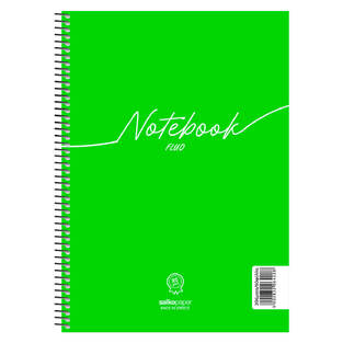 SALKO ΤΕΤΡΑΔΙΟ ΣΠΙΡΑΛ A4 (21x29,7cm) 2 ΘΕΜΑΤΩΝ 60φ NOTEBOOK FLUO ΛΑΧΑΝΙ 6427