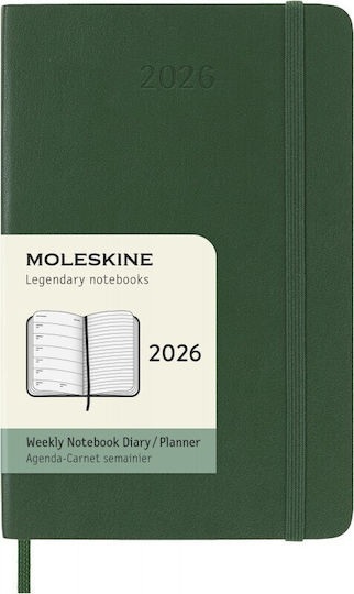 2026 ΗΜΕΡΟΛΟΓΙΟ MOLESKINE POCKET (9x14cm) SOFT COVER MYRTLE GREEN WEEKLY DIARY PLANNER (ΕΒΔΟΜΑΔΙΑΙΟ ΗΜΕΡΟΛΟΓΙΟ ΕΤΟΥΣ)