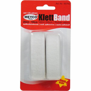 MEYCO ΤΑΙΝΙΑ VELCRO (ΒΕΛΚΡΟ) ΣΚΡΙΤΣ ΣΚΡΑΤΣ ΑΥΤΟΚΟΛΛΗΤΗ ΛΕΥΚΗ 2cm x 1m 65762