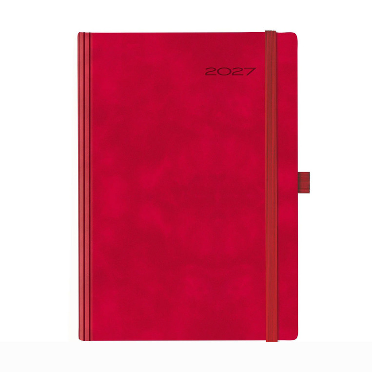 2027 ΗΜΕΡΟΛΟΓΙΟ ΕΒΔΟΜΑΔΙΑΙΟ ΚΡΕΜ 17.2x24cm CHIA PLUS ΚΟΚΚΙΝΟ ΜΕ ΛΑΣΤΙΧΟ 6937RC06 (ΘΕΟΦΥΛΑΚΤΟΣ)