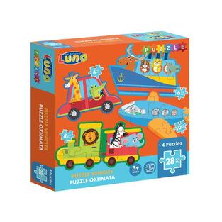 LUNA ΣΕΤ ΠΑΖΛ 4 ΣΕ 1 ΟΧΗΜΑΤΑ 28 ΤΕΜΑΧΙΩΝ 621802