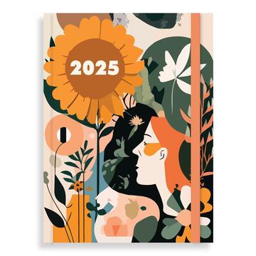 2025 ΗΜΕΡΟΛΟΓΙΟ ΗΜΕΡΗΣΙΟ ΛΕΥΚΟ 14x20cm ΜΕ ΠΟΡΤΟΚΑΛΙ ΛΑΣΤΙΧΟ BLOSSOM 586118 (MUST)