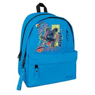 MUST TEAM ΣΧΟΛΙΚΗ ΤΣΑΝΤΑ ΣΑΚΙΔΙΟ ΠΛΑΤΗΣ 2 ΘΗΚΕΣ LILO AND STITCH ΜΠΛΕ 565673