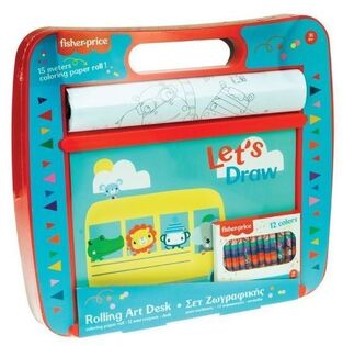 FISHER PRICE LETS DRAW ΣΕΤ ΖΩΓΡΑΦΙΚΗΣ ΡΟΛΟ ΜΕ ΠΡΟΤΥΠΩΜΕΝΑ ΣΧΕΔΙΑ ΚΑΙ ΚΗΡΟΜΠΟΓΙΕΣ 32100016