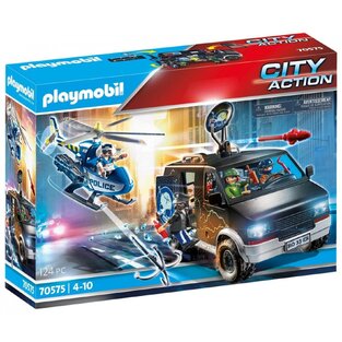 PLAYMOBIL CITY ACTION ΑΣΤΥΝΟΜΙΚΟ ΕΛΙΚΟΠΤΕΡΟ ΚΑΙ ΛΗΣΤΕΣ ΜΕ ΒΑΝ 70575