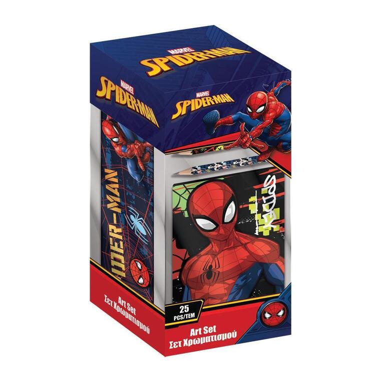 ΣΕΤ ΖΩΓΡΑΦΙΚΗΣ ΜΕ ΚΑΣΕΤΙΝΑ 25τεμ SPIDERMAN 508350