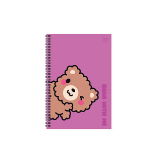INTERDRUK ΤΕΤΡΑΔΙΟ ΣΠΙΡΑΛ 17x25cm 3 ΘΕΜΑΤΩΝ 90φ CUTE KAWAII BEAR WITH ME ΡΟΖ