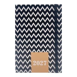 2027 ΗΜΕΡΟΛΟΓΙΟ ΗΜΕΡΗΣΙΟ 12x17cm BLACK AND WHITE ΖΙΚ ΖΑΚ ΜΕ ΛΑΣΤΙΧΟ 587891 (TESORO)