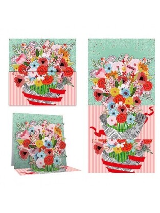 TENDANCES PREMIUM ΕΥΧΕΤΗΡΙΑ ΚΑΡΤΑ 3D 15x15cm ΚΑΘΗΜΕΡΙΝΗ ΛΟΥΛΟΥΔΙΑ TCME01A