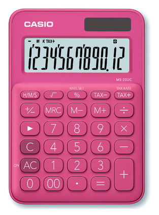 CASIO ΑΡΙΘΜΟΜΗΧΑΝΗ MS 20UCRD MY STYLE COLOR 12 ΨΗΦΙΩΝ ΜΠΑΤΑΡΙΑ ΗΛΙΑΚΟ ΦΟΥΞΙΑ