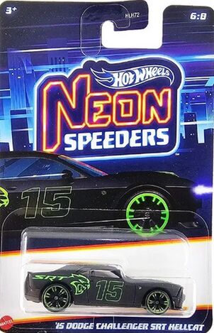 MATTEL HOT WHEELS NEON SPEEDERS AYTOKINHTAKI 15 DODGE CHALLENCER SRT HELLCAT HLH72 / HRW80