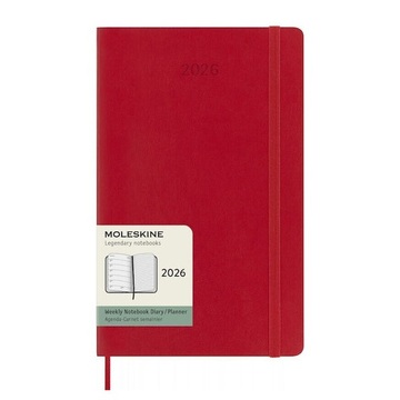 2026 ΗΜΕΡΟΛΟΓΙΟ MOLESKINE LARGE (13x21cm) SOFT COVER SCARLET RED WEEKLY DIARY (ΕΒΔΟΜΑΔΙΑΙΟ ΗΜΕΡΟΛΟΓΙΟ ΕΤΟΥΣ)