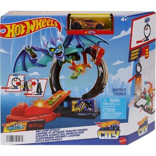 MATTEL HOT WHEELS CITY ΠΙΣΤΑ ΜΕ ΘΗΡΙΑ BAT LOOP ATTACK HDR29