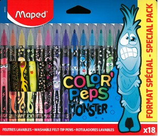 MAPED ΜΑΡΚΑΔΟΡΟΙ ΛΕΠΤΟΙ MONSTER JUNGLE 18 ΧΡΩΜΑΤΑ 845402
