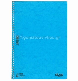 SKAG ΤΕΤΡΑΔΙΟ ΣΠΙΡΑΛ A4 (21x29,7cm) 4 ΘΕΜΑΤΩΝ 120φ BASIC ΓΑΛΑΖΙΟ 276122