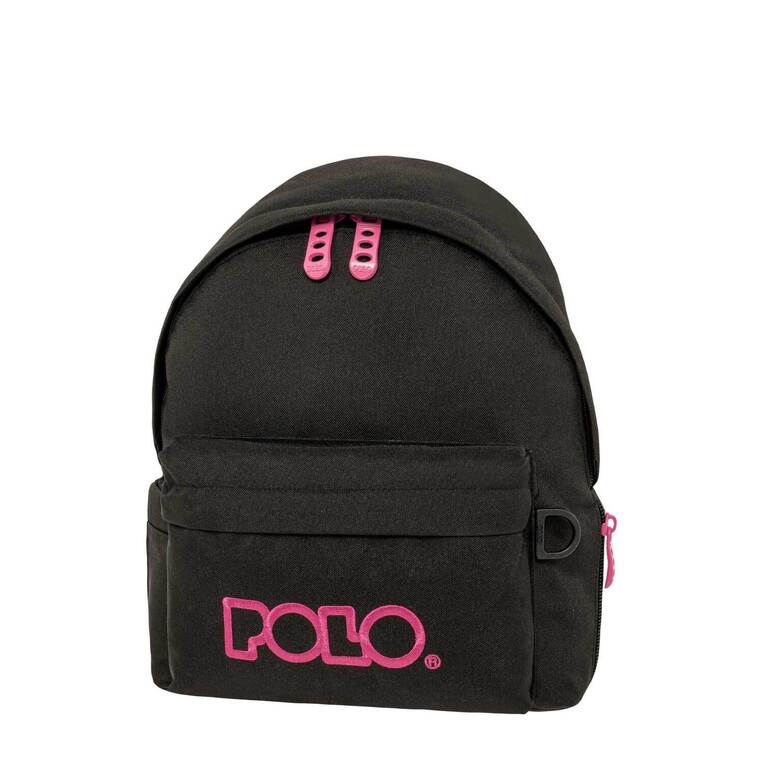 POLO ΤΣΑΝΤΑ ΣΑΚΙΔΙΟ ΠΛΑΤΗΣ ΜΑΥΡΟ ΜΕ ΡΟΖ 901067 2044