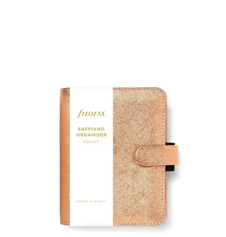 Filofax Personal Saffiano Organiser - Rose Gold