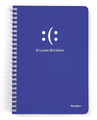 DASKALOU ΤΕΤΡΑΔΙΟ ΣΠΙΡΑΛ A4 (21x29,7cm) 2 ΘΕΜΑΤΩΝ 60φ SLOGAN ITS YOUR DECISION (SOFT TOUCH ΕΞΩΦΥΛΛΟ)