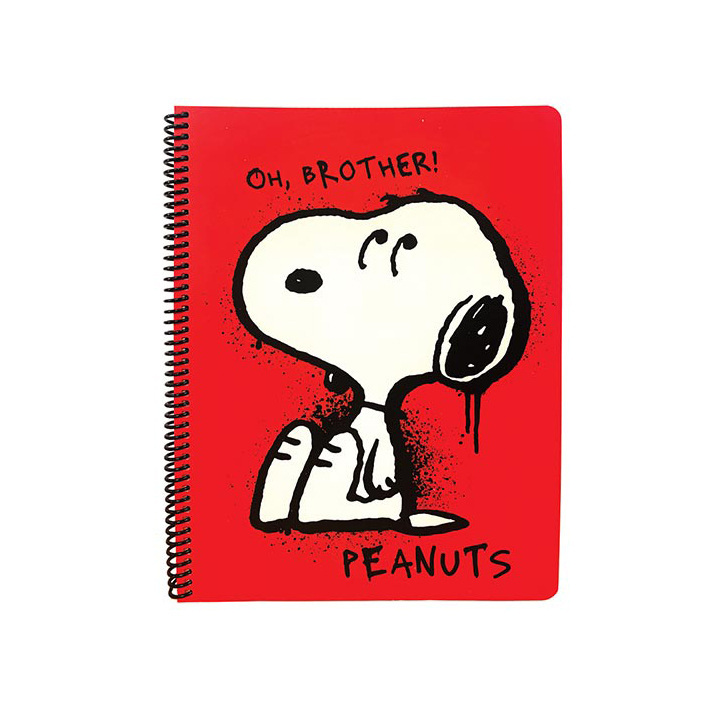 BMU ΤΕΤΡΑΔΙΟ ΣΠΙΡΑΛ A4 (21x29,7cm) 2 ΘΕΜΑΤΩΝ 70φ PEANUTS SNOOPY OH BROTHER RED 365 10440
