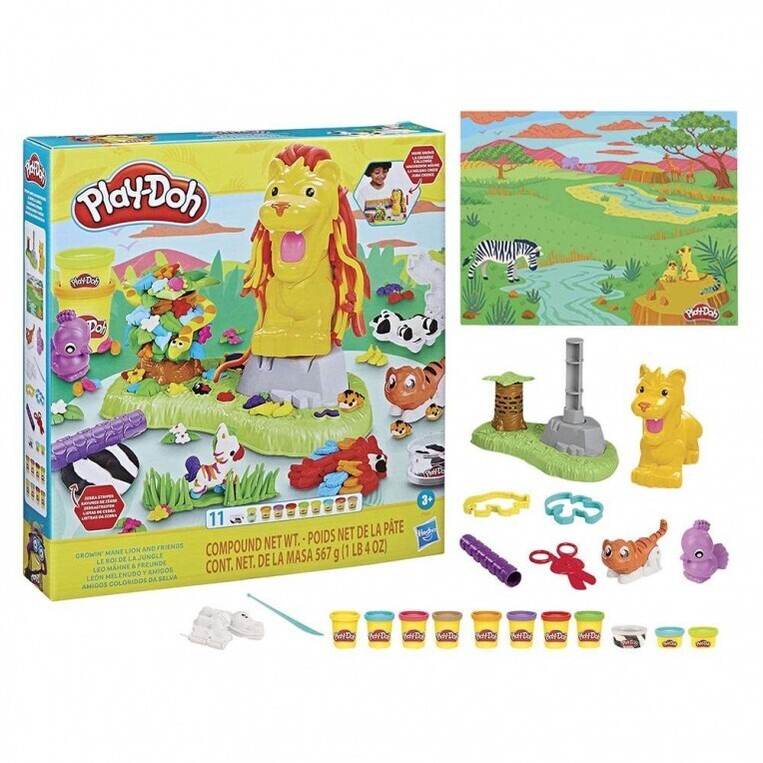 HASBRO PLAY DOH ΣΕΤ ΠΛΑΣΤΟΖΥΜΑΡΑΚΙΑ GROWIN MANE LION AND FRIENDS F221
