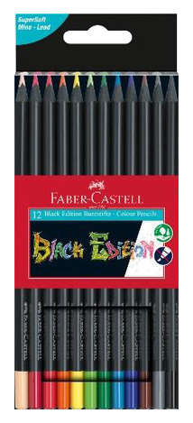FABER CASTELL ΞΥΛΟΜΠΟΓΙΕΣ 12 ΧΡΩΜΑΤΑ ΜΕ ΜΑΥΡΟ ΞΥΛΟ 116412