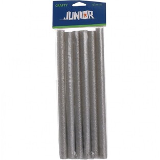 JUNIOR ΡΑΒΔΟΙ ΣΙΛΙΚΟΝΗΣ 11x18cm ΑΣΗΜΙ ΜΕ ΓΚΛΙΤΕΡ 6τεμ 437021