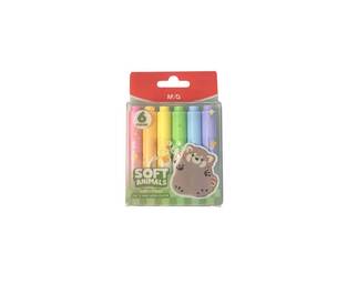 M&G ΜΑΡΚΑΔΟΡΟΙ ΥΠΟΓΡΑΜΜΙΣΗΣ MINI SOFT ANIMALS 6 ΧΡΩΜΑΤΑ AHM29673