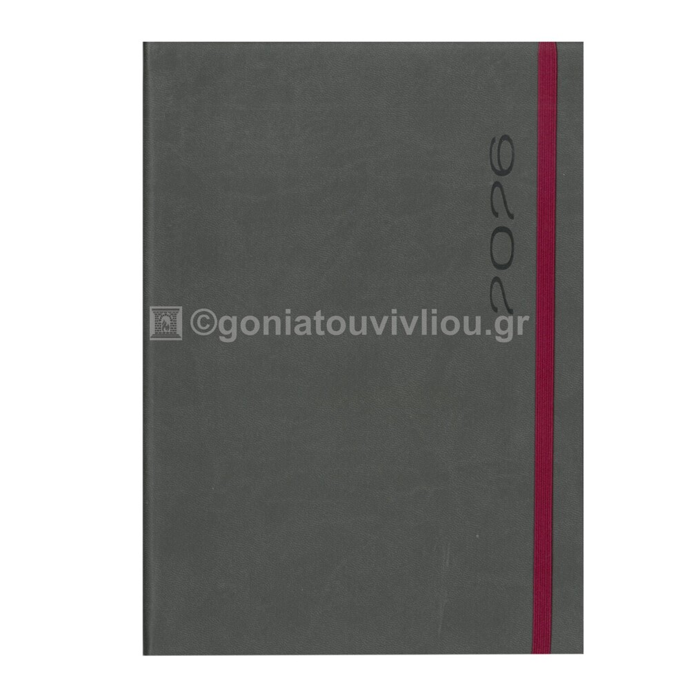 2026 ΗΜΕΡΟΛΟΓΙΟ ΕΒΔΟΜΑΔΙΑΙΟ ΥΠΟΚΙΤΡΙΝΟ 17x24cm FUNKY FLEXY ΓΚΡΙ ΣΚΟΥΡΟ ΜΕ ΛΑΣΤΙΧΟ 40 (ΠΛΑΝΟΓΡΑΜΜΑ)