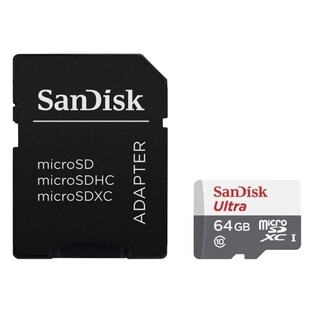 SANDISK MEMORY CARD 64GB ULTRA MICROSDH WITH ADAPTER