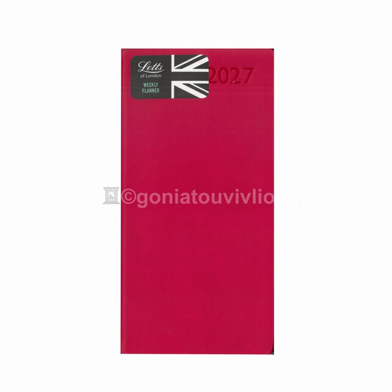 2027 ΗΜΕΡΟΛΟΓΙΟ ΑΤΖΕΝΤΑ LETTS ΕΒΔΟΜΑΔΙΑΙΟ 9x17cm VERONA SLIM RED 27081616