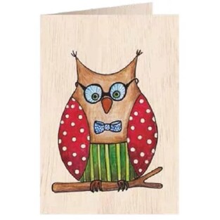 COZYWOOD ΕΥΧΕΤΗΡΙΑ ΞΥΛΙΝΗ ΚΑΡΤΑ 11,4x16,2cm ΚΟΥΚΟΥΒΑΓΙΑ 017