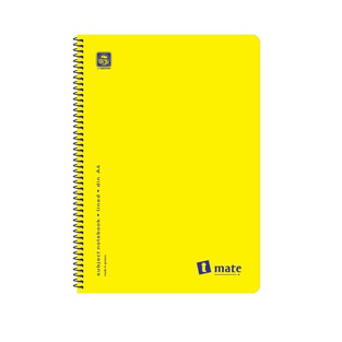 SPECIAL BY TYPOTRUST ΤΕΤΡΑΔΙΟ ΣΠΙΡΑΛ T MATE ΠΛΑΣΤΙΚΟ ΑΔΙΑΦΑΝΟ ΕΞΩΦΥΛΛΟ A4 (21x29,7cm) 3 ΘΕΜΑΤΩΝ 90φ ΣΚΟΥΡΟ ΚΙΤΡΙΝΟ