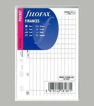 FILOFAX POCKET ΑΝΤΑΛΛΑΚΤΙΚΟ FINANCES (ΟΙΚΟΝΟΜΙΚΟ ΕΥΡΕΤΗΡΙΟ) 210618