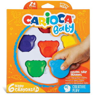 CARIOCA BABY ΣΕΤ ΚΗΡΟΜΠΟΓΙΕΣ TEDDY BEAR 6τεμ 42956